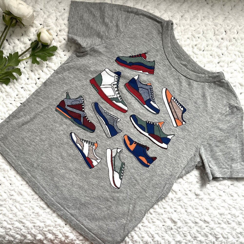 Boys GAP Sneaker T-Shirt (Gray) S
